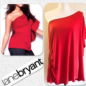 Lane Bryant One Shoulder Embellished Top